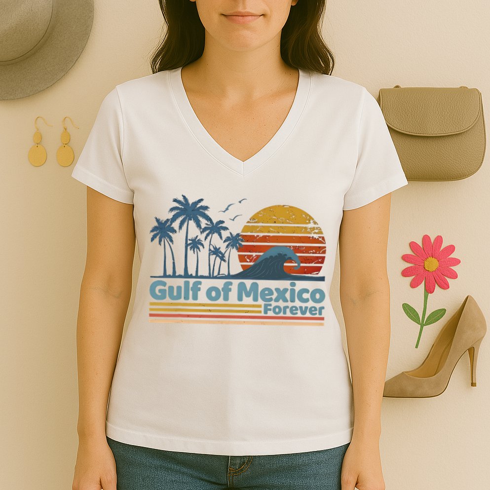 Gulf Of Mexico Forever Women's V-Neck T-Shirt