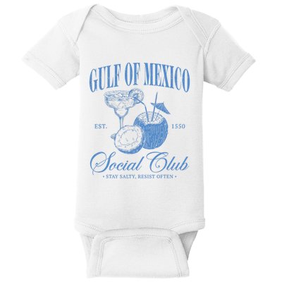 Gulf Of Mexico Vintage Gulf Of Mexico Social Club Est 1550 Baby Bodysuit