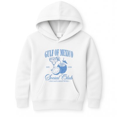 Gulf Of Mexico Vintage Gulf Of Mexico Social Club Est 1550 Kids Hoodie