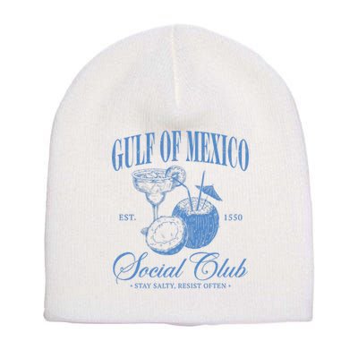 Gulf Of Mexico Vintage Gulf Of Mexico Social Club Est 1550 Short Acrylic Beanie
