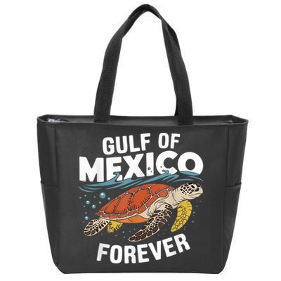 Gulf Of Mexico Forever Sea Turtle Zip Tote Bag
