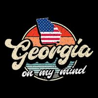 Georgia On My Mind The Peach State Retro USA Proud Georgian Drawstring Bag
