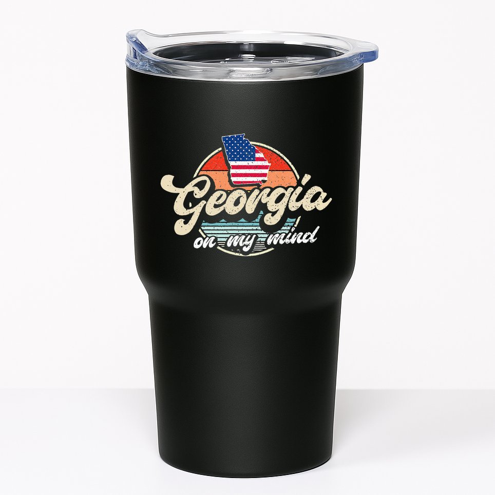 Georgia On My Mind The Peach State Retro USA Proud Georgian Tumbler