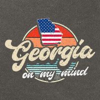 Georgia On My Mind The Peach State Retro USA Proud Georgian Cotton Canvas Backpack