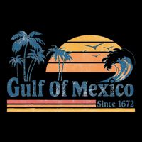 Gulf Of Mexico Beach Vibes Palm Trees Ocean Wave Retro Impact Tech Backpack