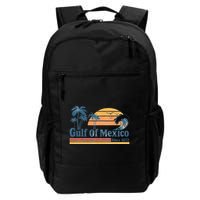 Gulf Of Mexico Beach Vibes Palm Trees Ocean Wave Retro Backpack