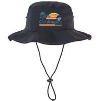 Gulf Of Mexico Beach Vibes Palm Trees Ocean Wave Retro Bucket Hat