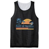 Gulf Of Mexico Beach Vibes Palm Trees Ocean Wave Retro Mesh Reversible Basketball Jersey Tank