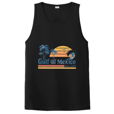 Gulf Of Mexico Beach Vibes Palm Trees Ocean Wave Retro PosiCharge Competitor Tank