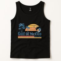 Gulf Of Mexico Beach Vibes Palm Trees Ocean Wave Retro Tank Top