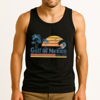 Gulf Of Mexico Beach Vibes Palm Trees Ocean Wave Retro Tank Top
