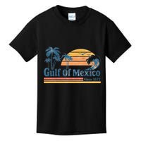 Gulf Of Mexico Beach Vibes Palm Trees Ocean Wave Retro Kids T-Shirt