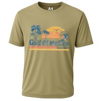 Gulf Of Mexico Beach Vibes Palm Trees Ocean Wave Retro Performance Shirt
