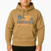 Gulf Of Mexico Beach Vibes Palm Trees Ocean Wave Retro Hoodie