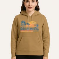 Gulf Of Mexico Beach Vibes Palm Trees Ocean Wave Retro Hoodie