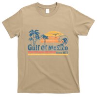 Gulf Of Mexico Beach Vibes Palm Trees Ocean Wave Retro T-Shirt