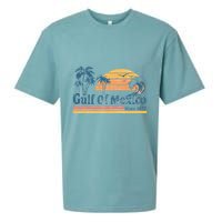 Gulf Of Mexico Beach Vibes Palm Trees Ocean Wave Retro Sueded Cloud Jersey T-Shirt