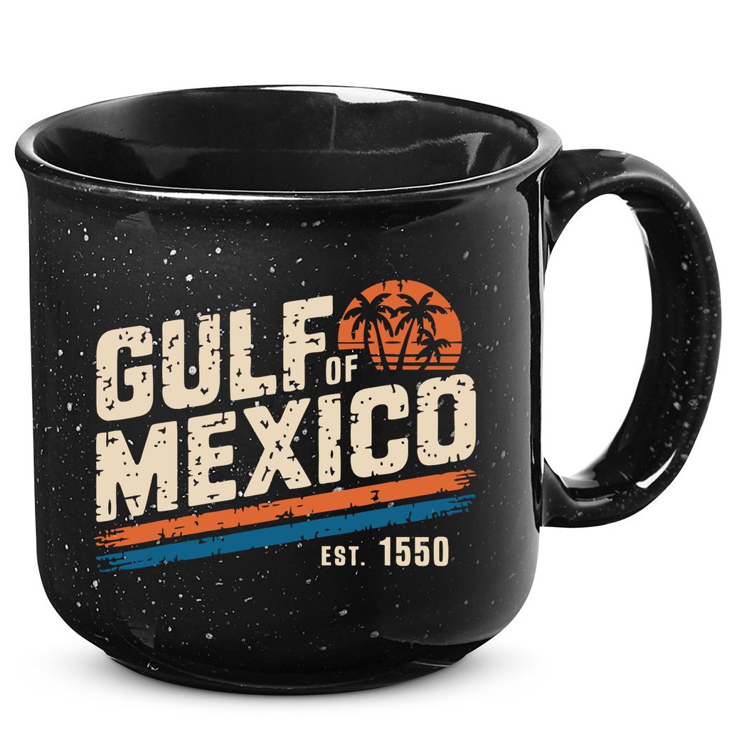 Gulf Of Mexico Est 1550 Retro Vintage Beach 15oz Campfire Ceramic Mug