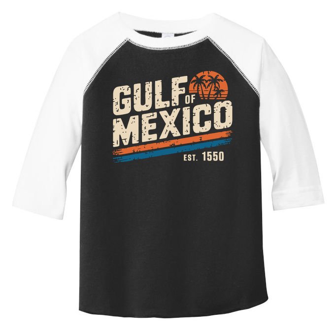 Gulf Of Mexico Est 1550 Retro Vintage Beach Toddler Fine Jersey T-Shirt