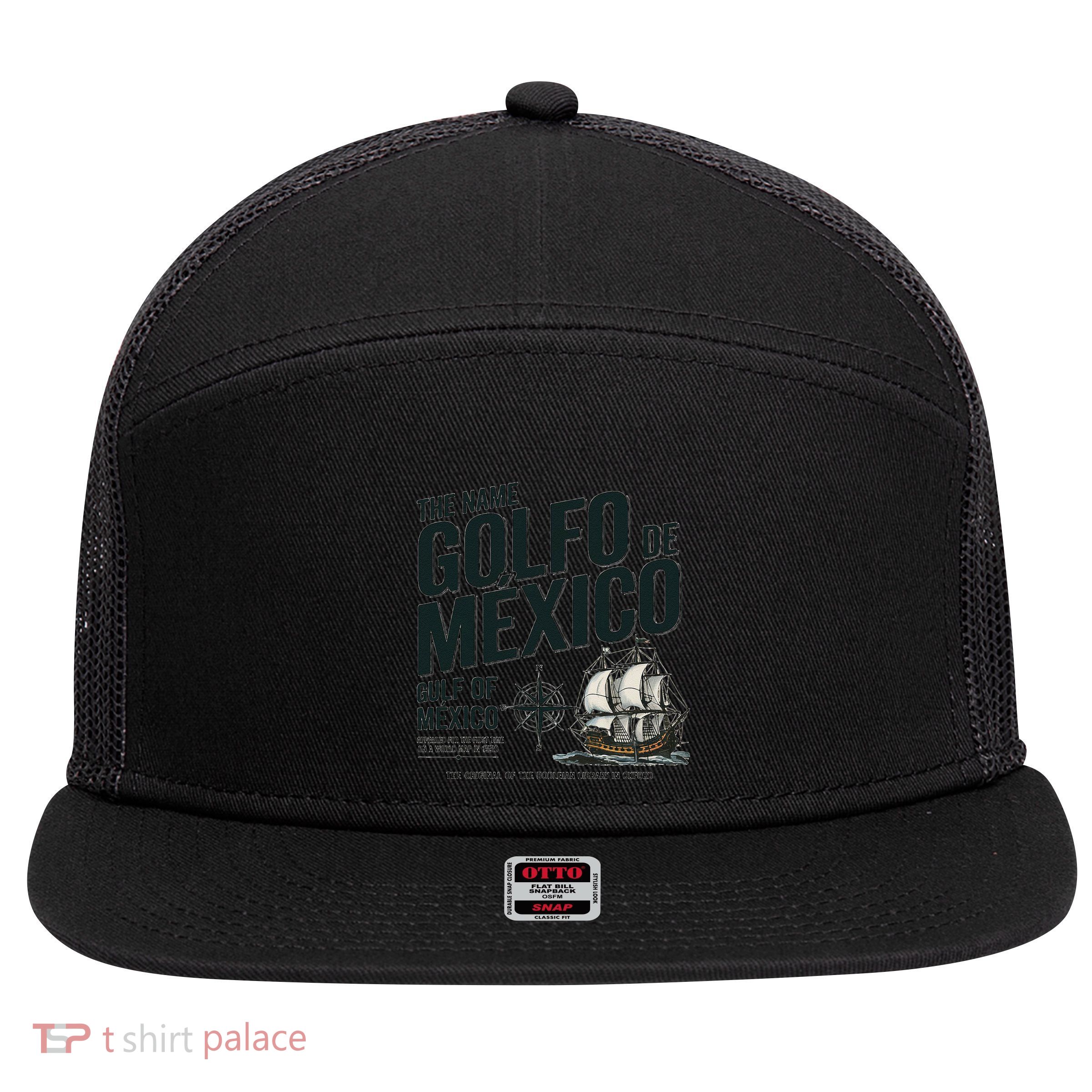 Gulf Of Mexico Since 1550 History Origin Facts 7 Panel Mesh Trucker Snapback Hat