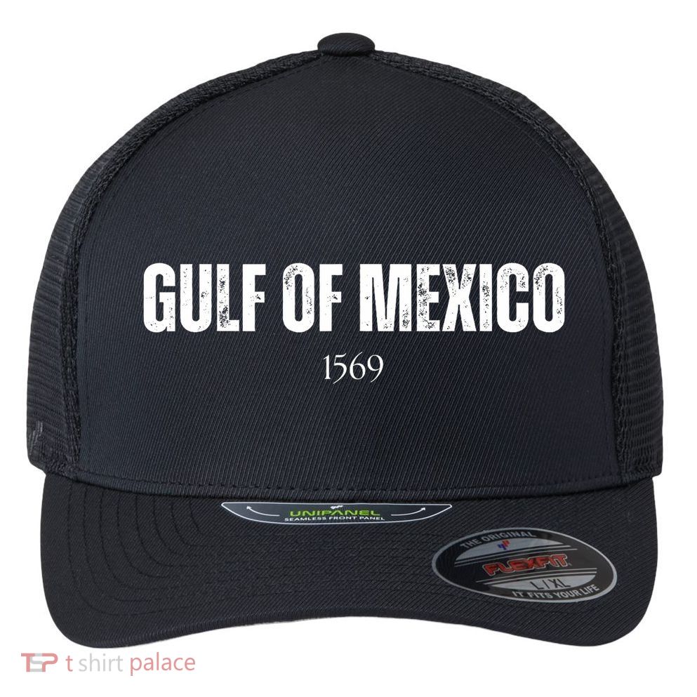 Gulf Of Mexico 1569 American Gulf Of Mexico Map Lover Flexfit Unipanel Trucker Cap
