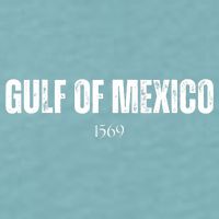 Gulf Of Mexico 1569 American Gulf Of Mexico Map Lover Sueded Cloud Jersey T-Shirt