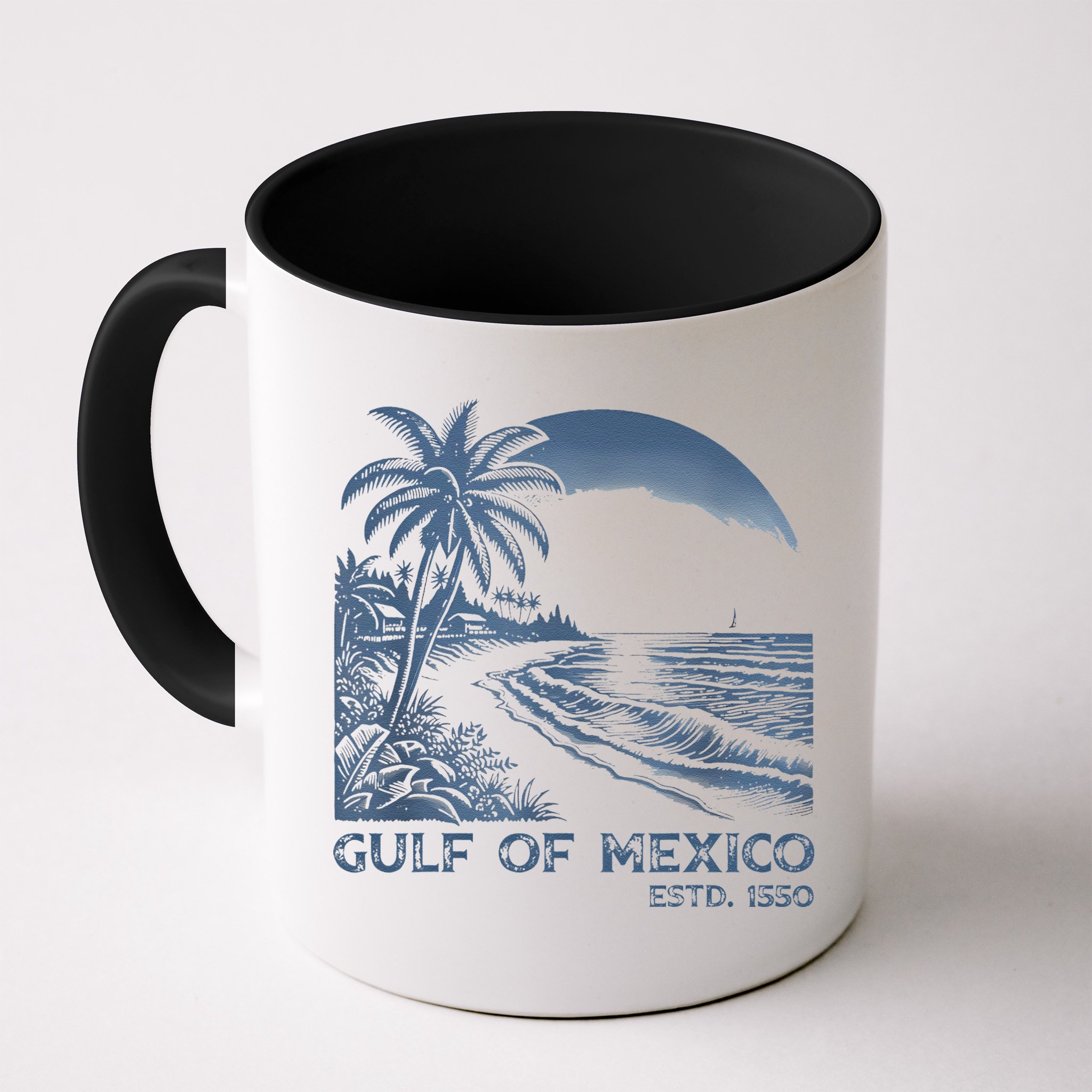 Gulf Of Mexico Est 1550 Retro Vintage Beach Mug