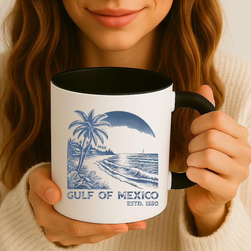 Gulf Of Mexico Est 1550 Retro Vintage Beach Mug