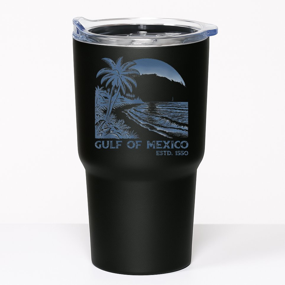 Gulf Of Mexico Est 1550 Retro Vintage Beach Tumbler