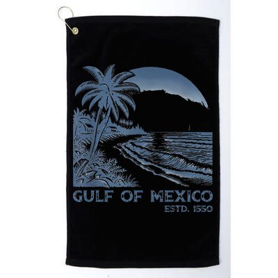Gulf Of Mexico Est 1550 Retro Vintage Beach Golf Towel