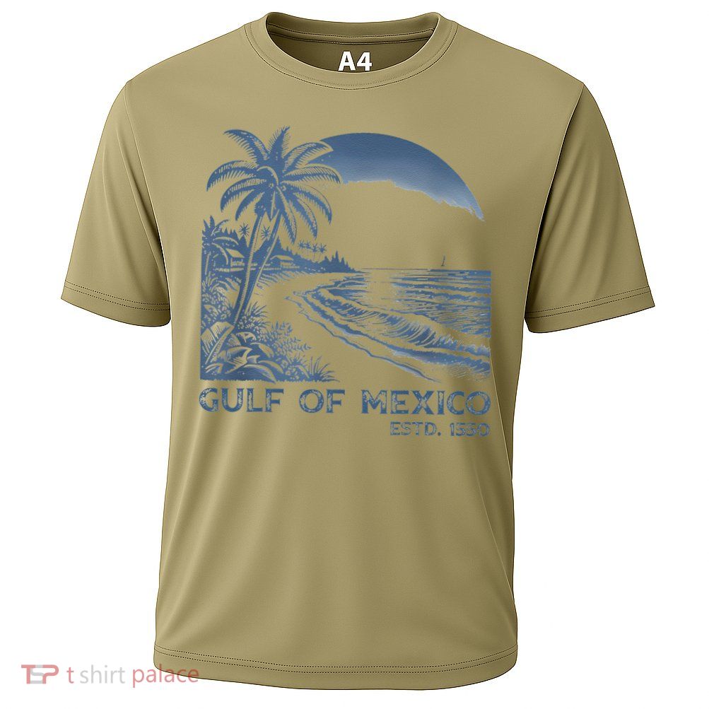 Gulf Of Mexico Est 1550 Retro Vintage Beach Performance Shirt