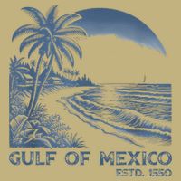 Gulf Of Mexico Est 1550 Retro Vintage Beach Button