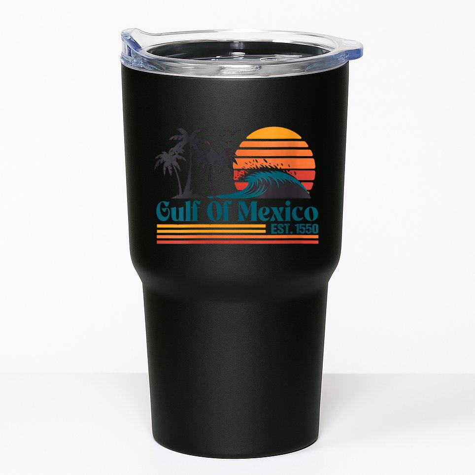 Gulf Of Mexico Est 1550 Retro Vintage Beach Gulf Of Mexico Tumbler