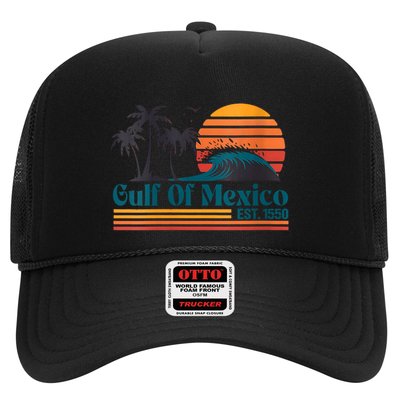 Gulf Of Mexico Est 1550 Retro Vintage Beach Gulf Of Mexico Trucker Hat