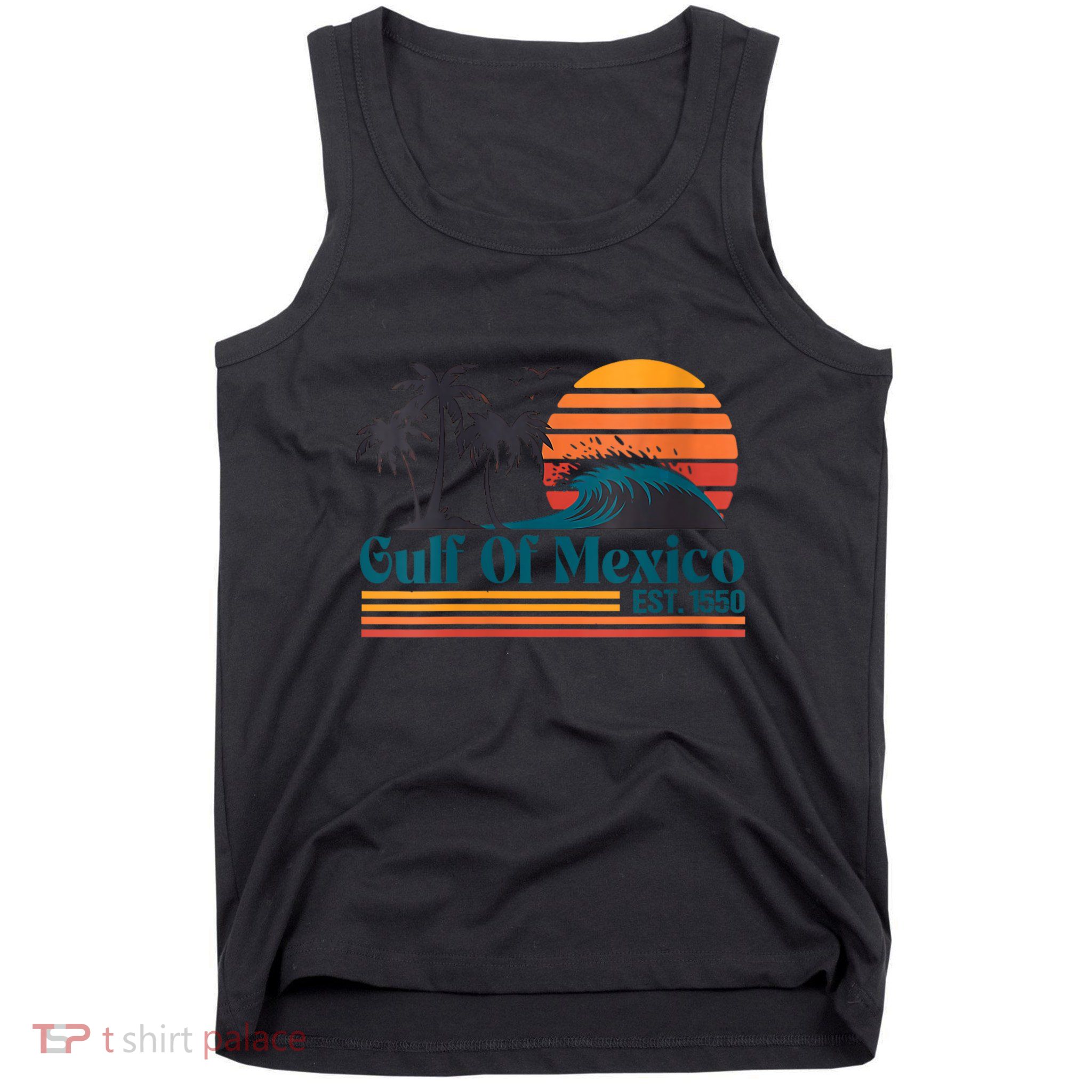 Gulf Of Mexico Est 1550 Retro Vintage Beach Gulf Of Mexico Tank Top
