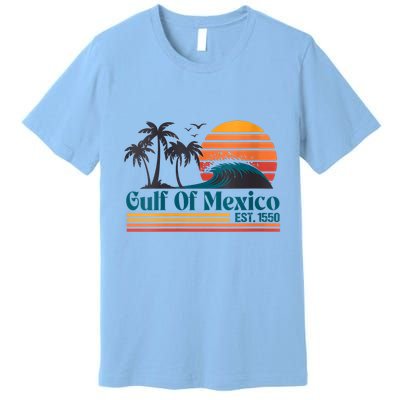 Gulf Of Mexico Est 1550 Retro Vintage Beach Gulf Of Mexico Premium T-Shirt