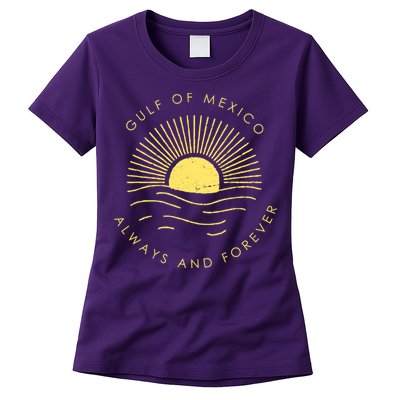 Gulf Of Mexico Always & Forever Vintage Sunset Womens T-Shirt