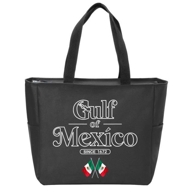 Gulf Of Mexico Since 1672 Mexican Flag Zip Tote Bag