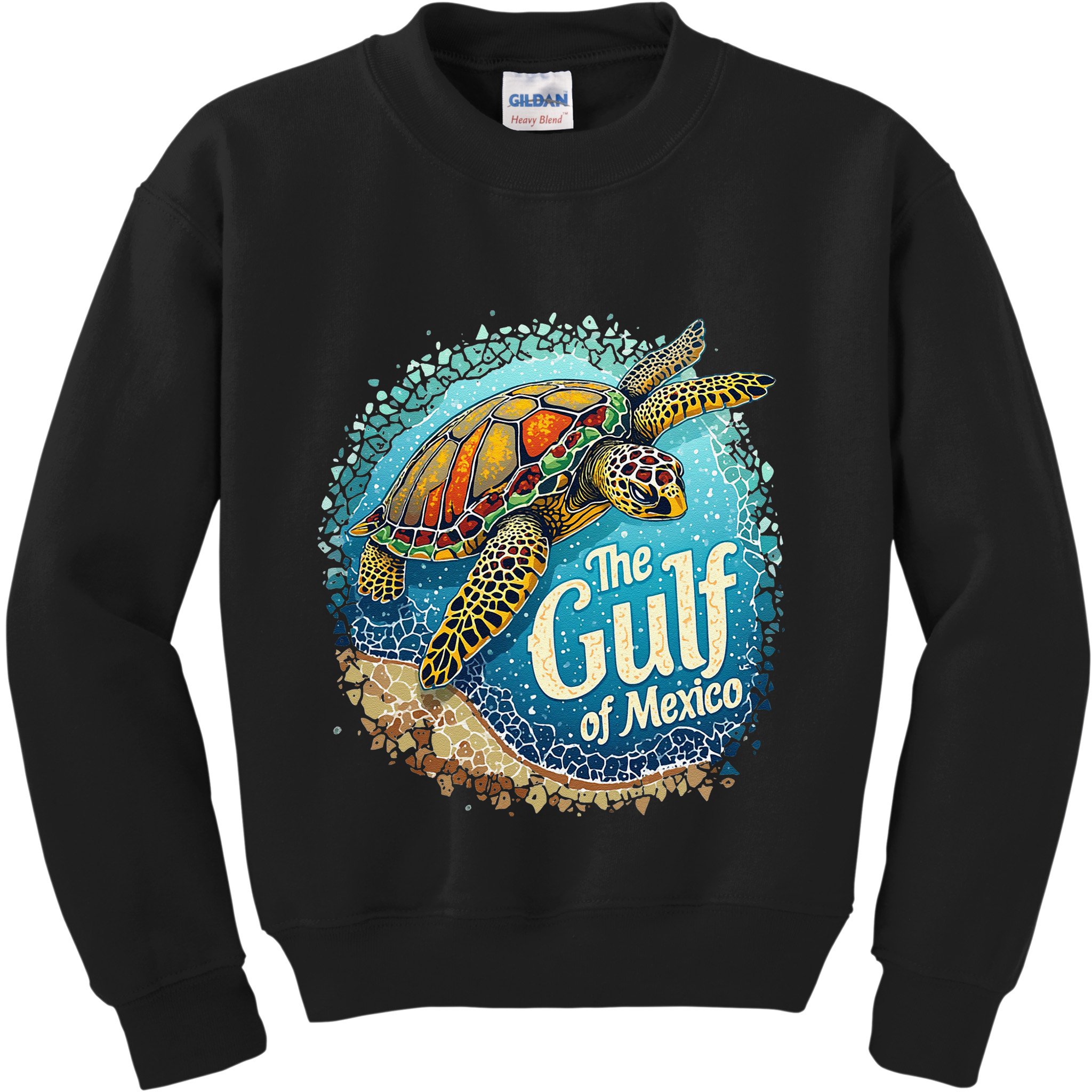 Gulf Of Mexico Turtle Kids Sweatshirt