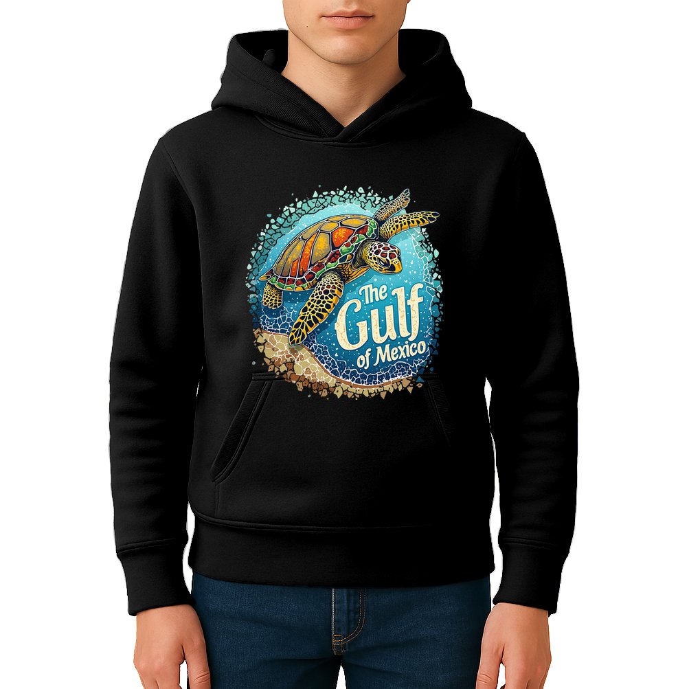 Gulf Of Mexico Turtle Kids Hoodie