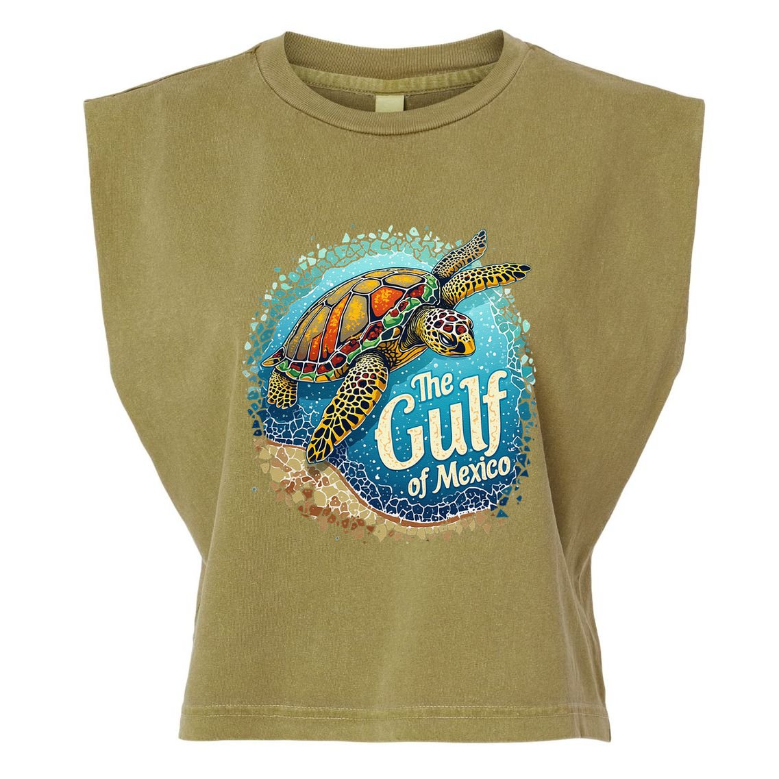Gulf Of Mexico Turtle Garment-Dyed Women's Muscle Tee