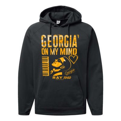 Georgia On My Mind Positive Vibes Made With Love Performance Fleece Hoodie