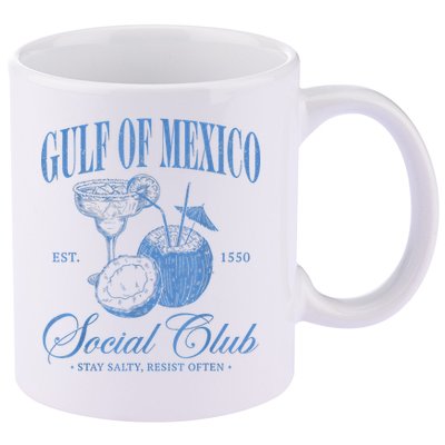 Gulf Of Mexico Vintage Gulf Of Mexico Social Club Est 1550 11oz C Handle Ceramic Mug