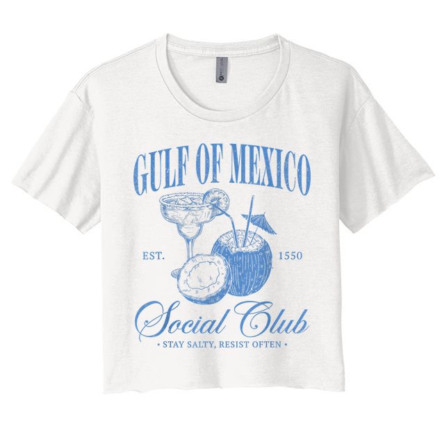 Gulf Of Mexico Vintage Gulf Of Mexico Social Club Est 1550 Crop Top