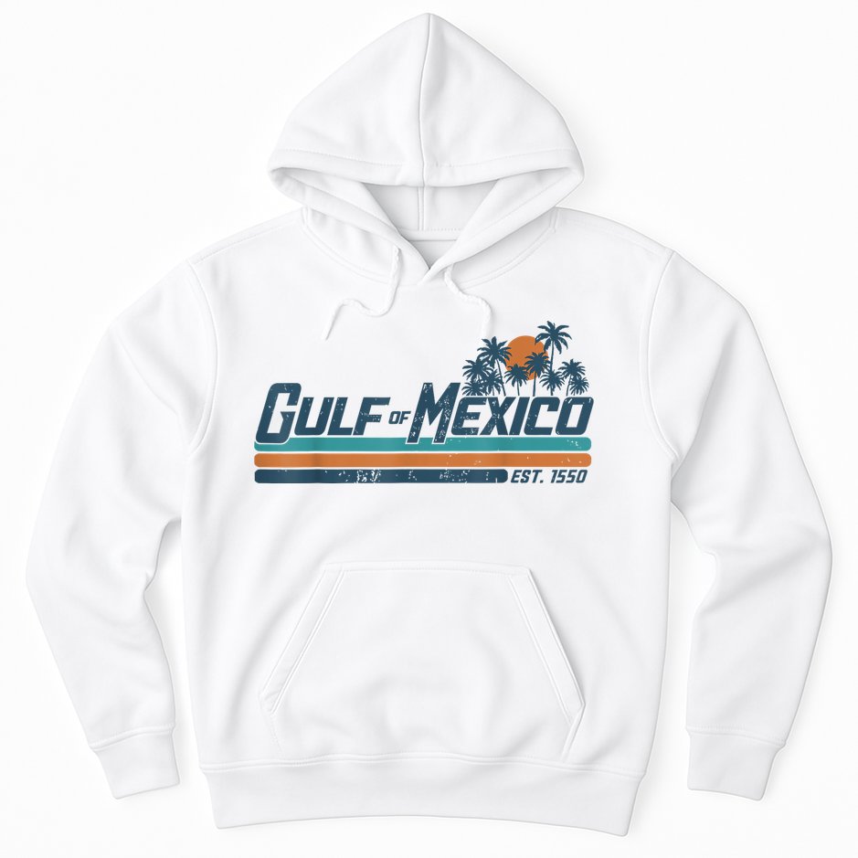 Gulf Of Mexico Est 1550 Retro Vintage Beach Hoodie