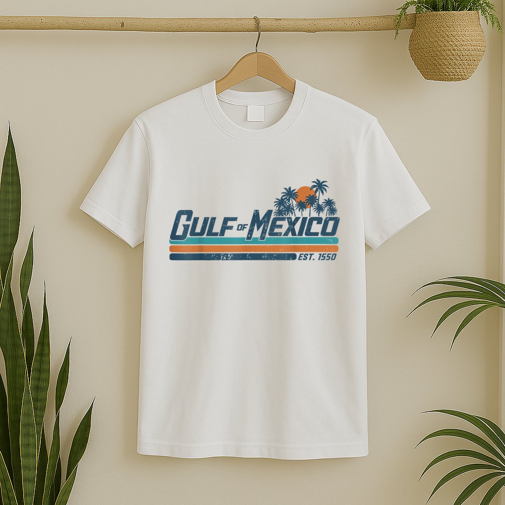Gulf Of Mexico Est 1550 Retro Vintage Beach T-Shirt