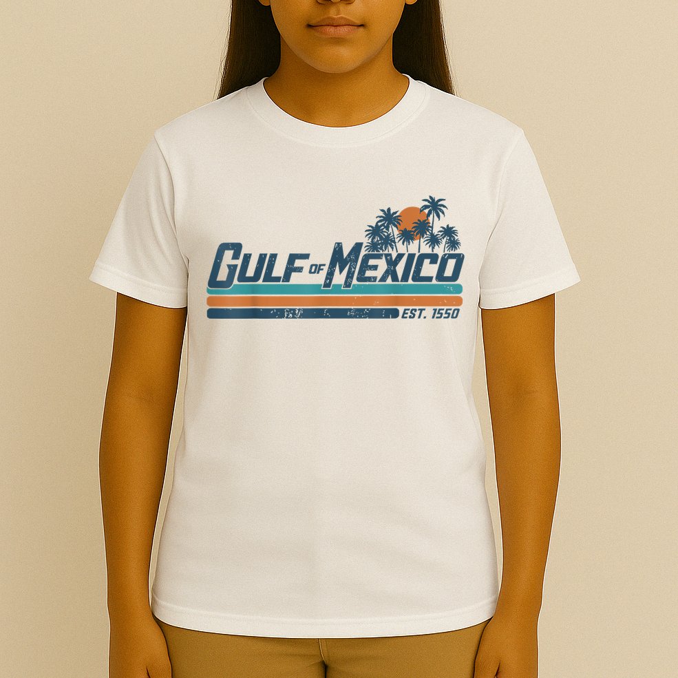 Gulf Of Mexico Est 1550 Retro Vintage Beach T-Shirt