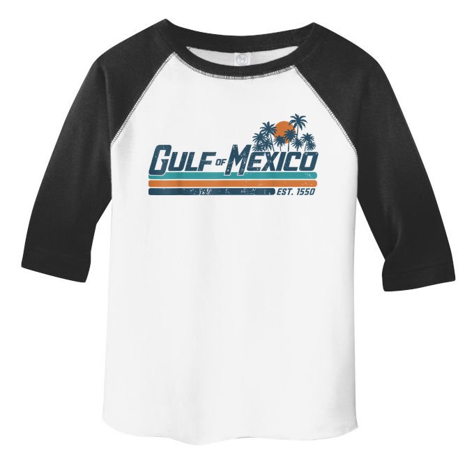 Gulf Of Mexico Est 1550 Retro Vintage Beach Toddler Fine Jersey T-Shirt