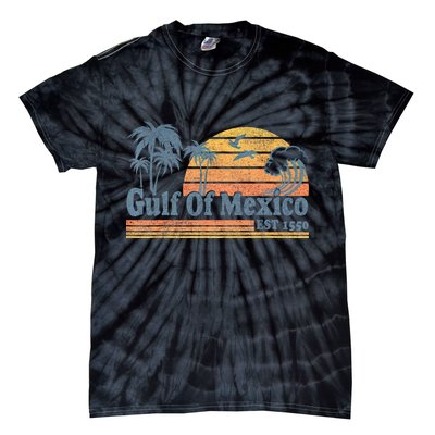 Gulf Of Mexico Est 1550 Retro Vintage Beach Gulf Of Mexico Tie-Dye T-Shirt