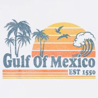 Gulf Of Mexico Est 1550 Retro Vintage Beach Gulf Of Mexico Doggie Tank